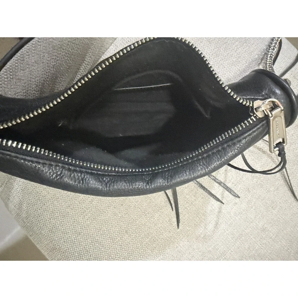 Rebecca Minkoff 5 Zip Black Leather Crossbody Bag RM17-MINI5ZIP